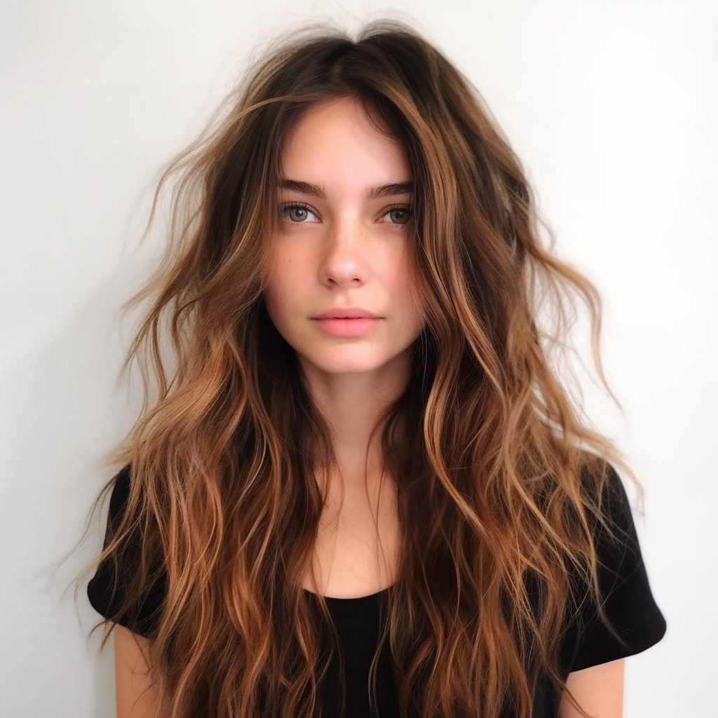 Bohemian Tousled Waves long hairstyle for women