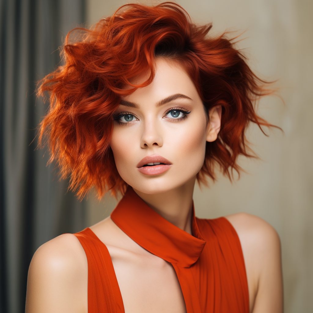 Bold and Beautiful short red hair style