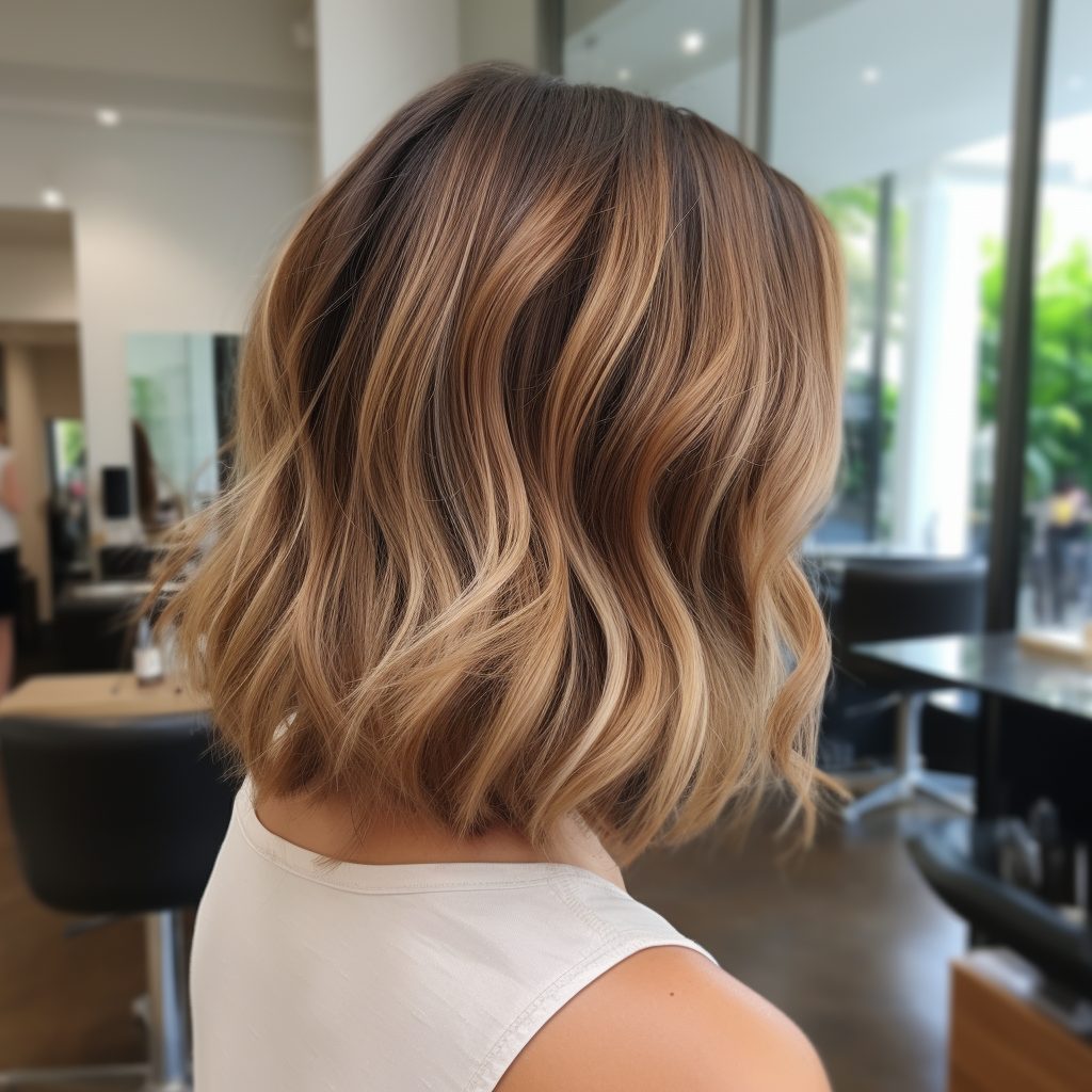 Chic Balayage Streaks highlights for shoulder length hair