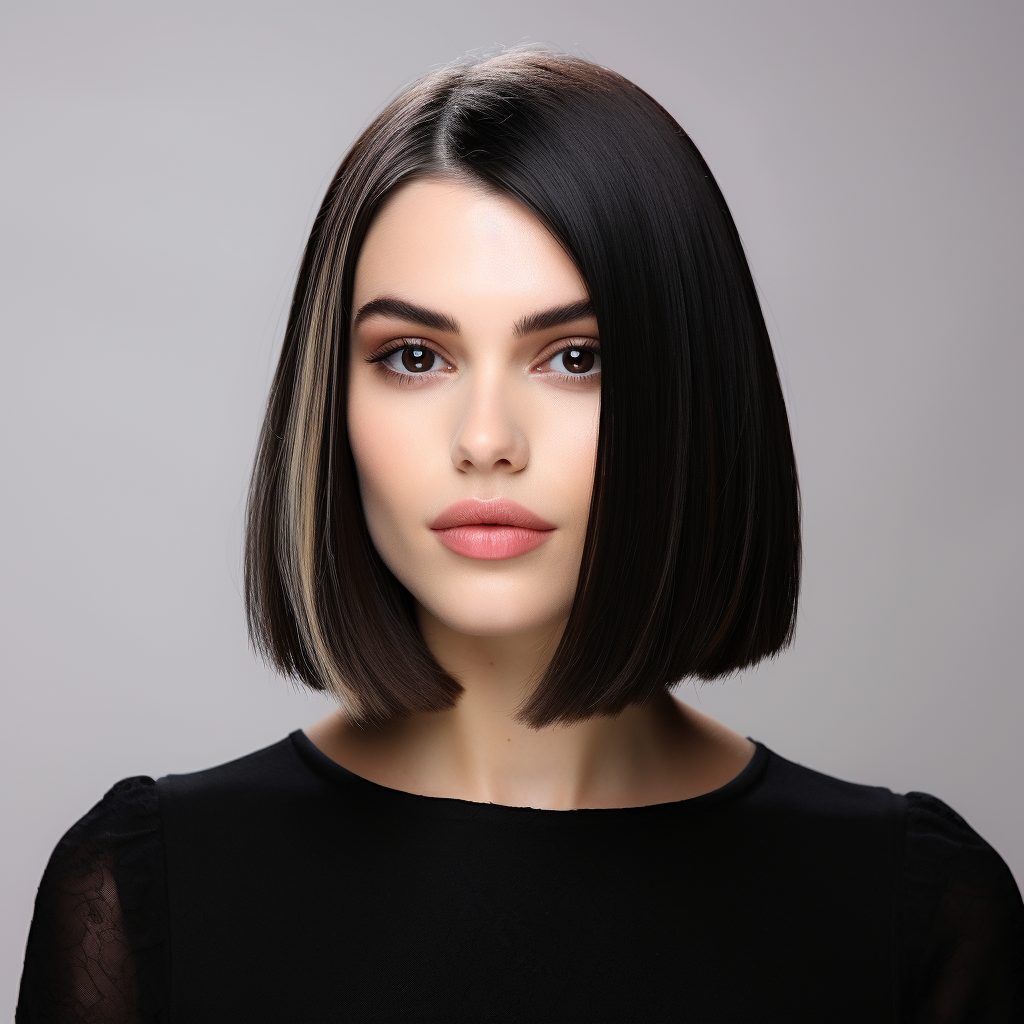 Chic Contrast Lob ombre short hair styles
