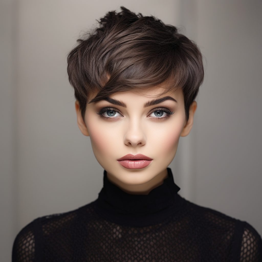 Chic Pixie Symmetry are thick hair low maintenance long pixie