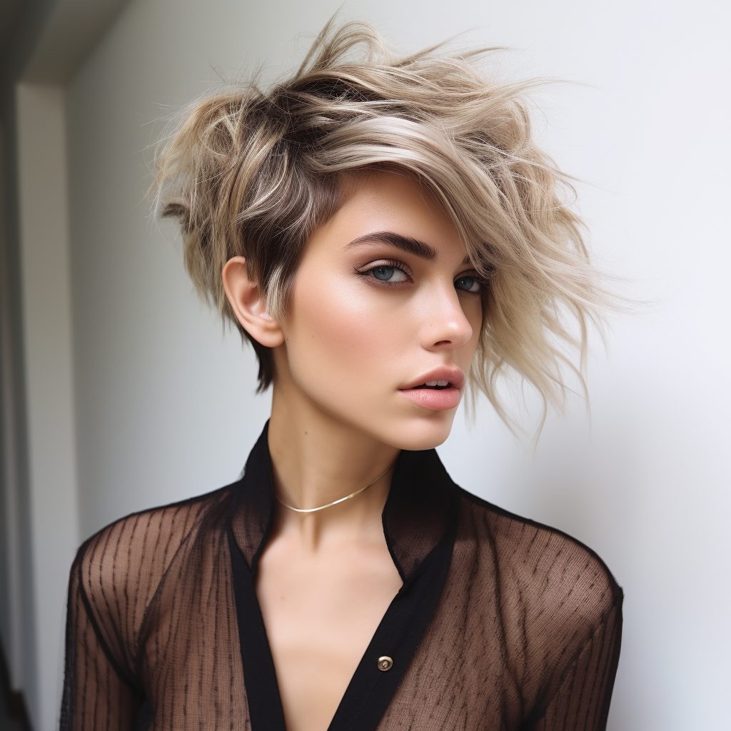 edgy Effortless Mane short cropped haircut