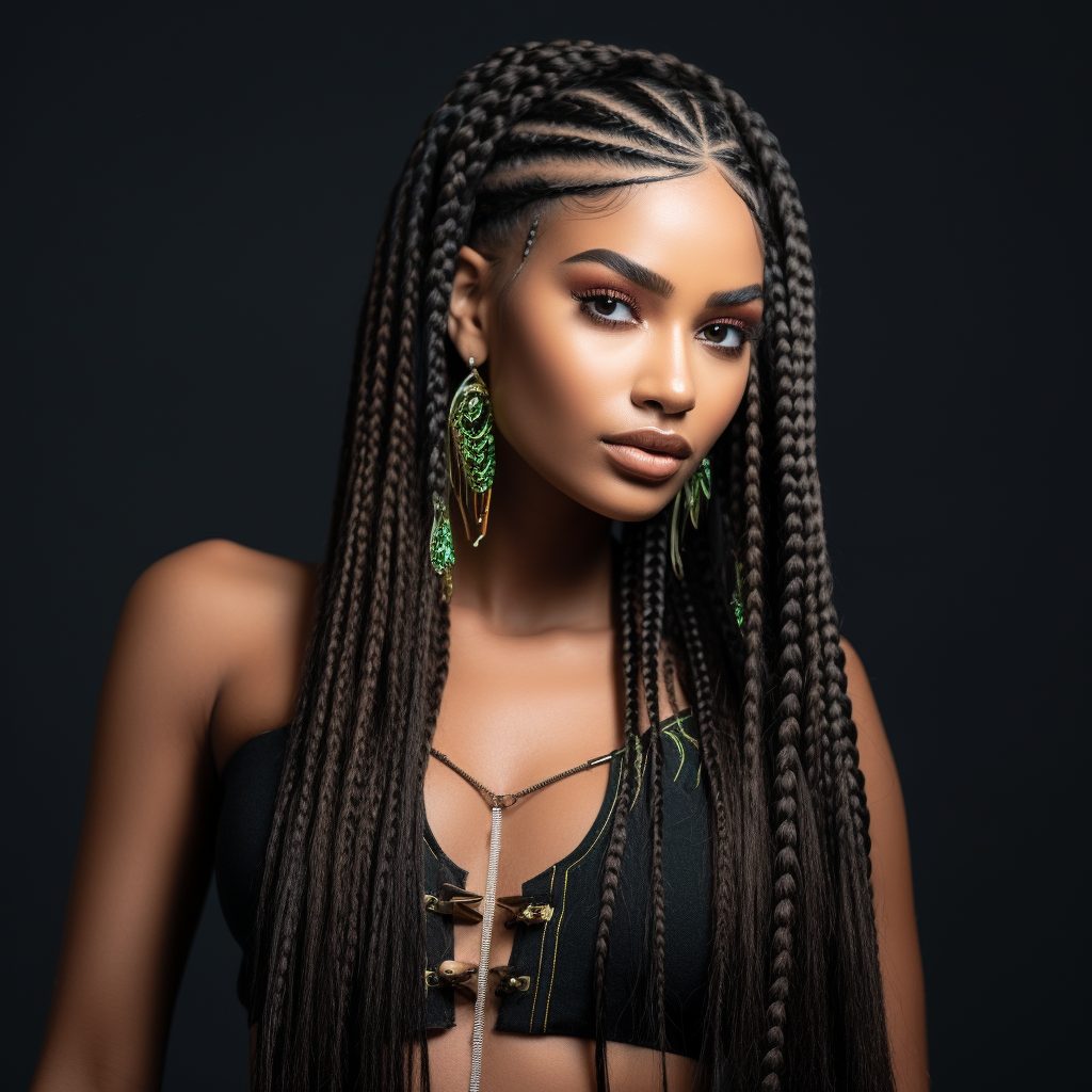 Cornrows with Extensions easy braided hairstyles for black hair