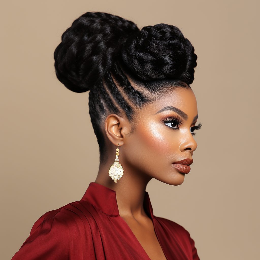 Flat Twist Updo african hairstyle
