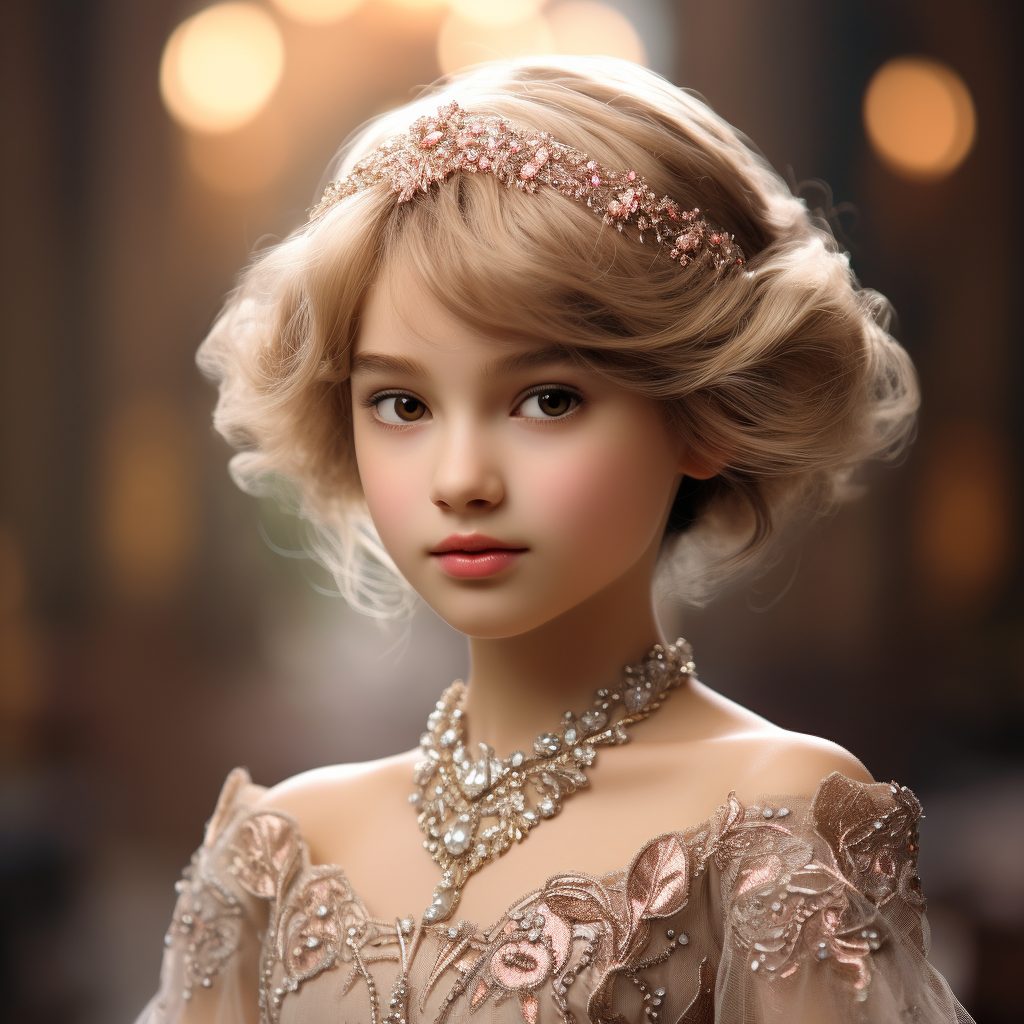 Enchanting Young Princess cute short hairstyles for girls