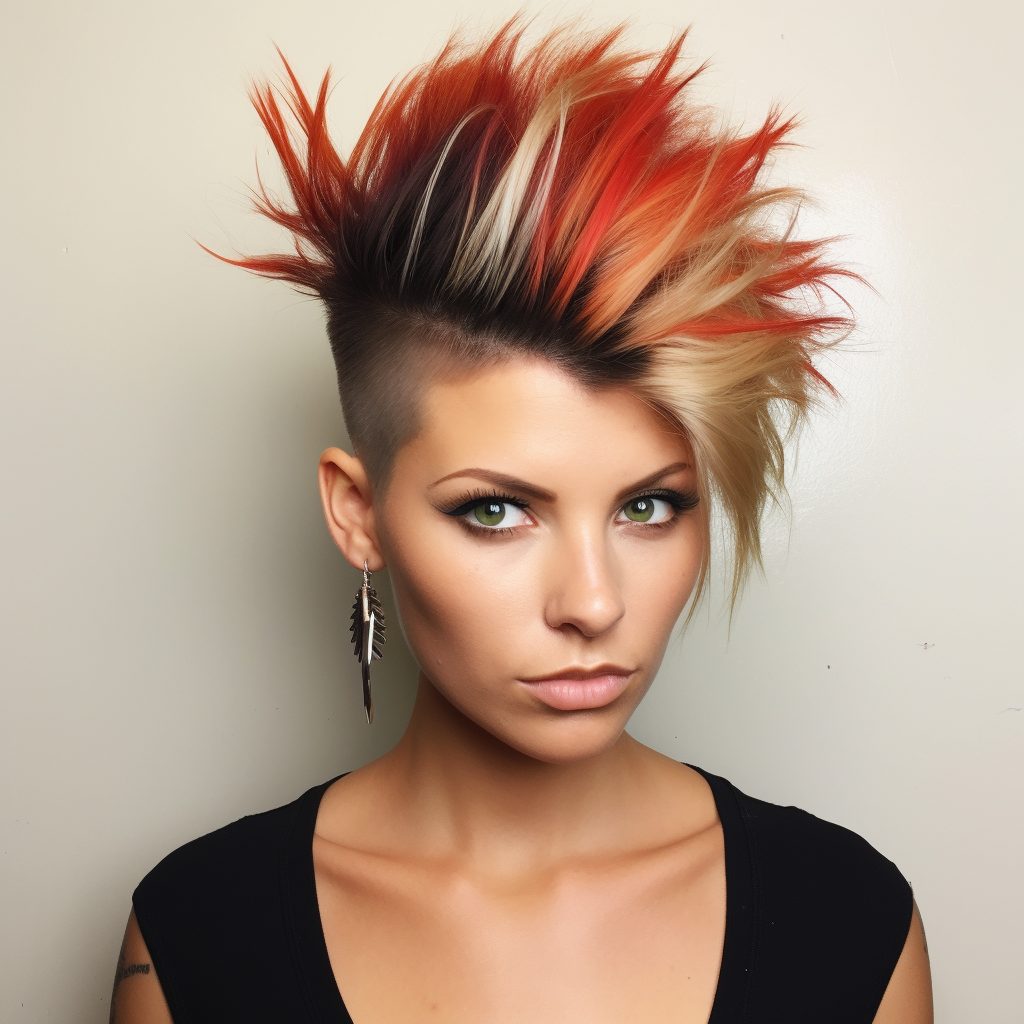 Expressive Punk Mohawk punk hairstyle