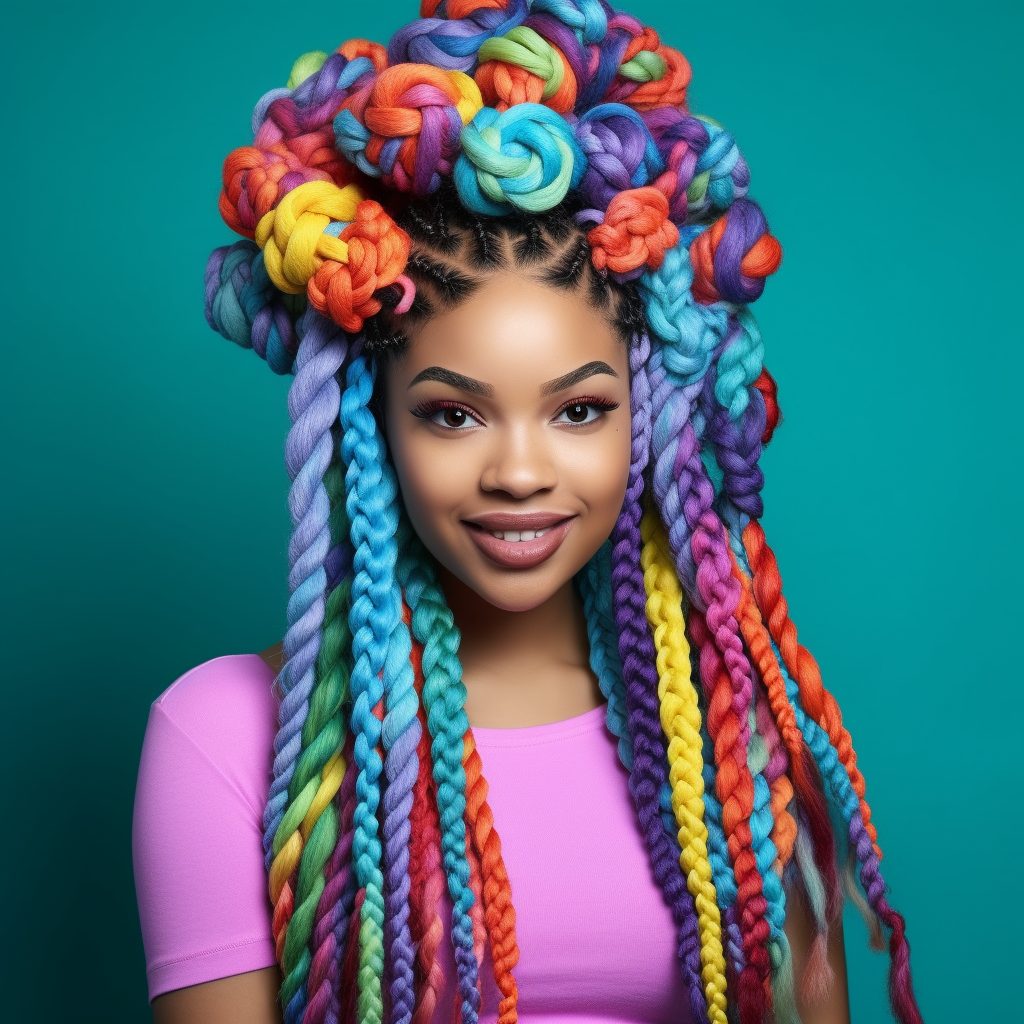Yarn Braids hairstyle for black women
