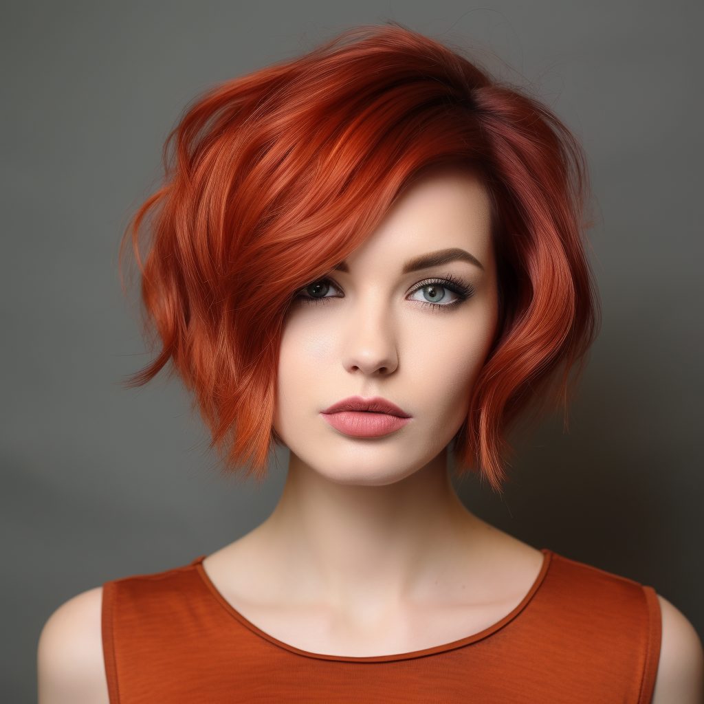Layered Bob with Side Part hairstyle for short hair