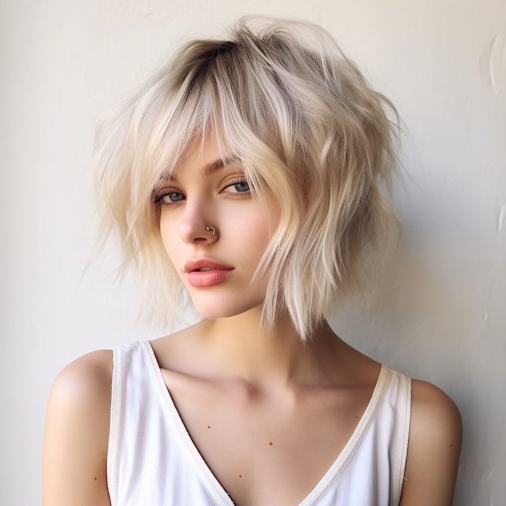Layered Shattered Bob hairstyles for short hair