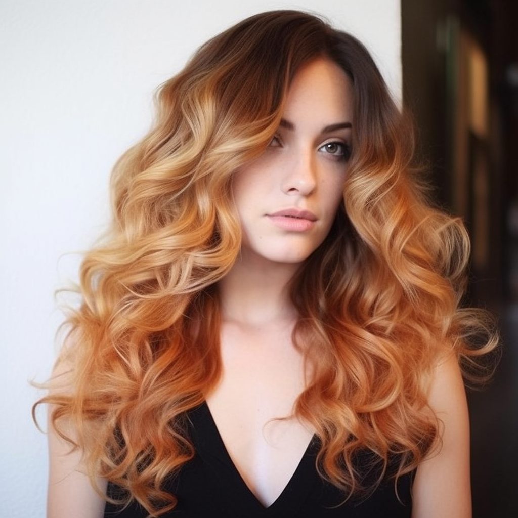 Luscious Layered Curls with Ombre Effect Long hair