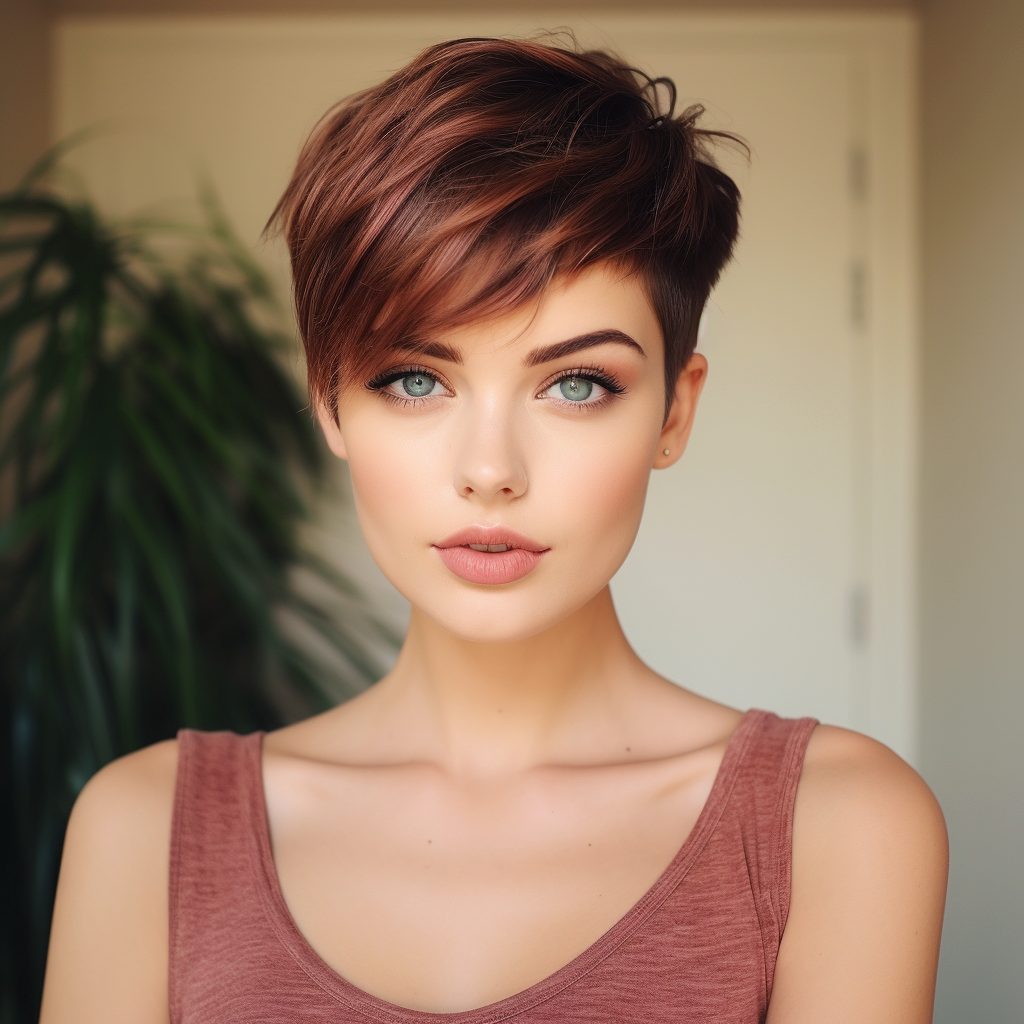 Modern Straight Pixie short hairstyles for straight hair
