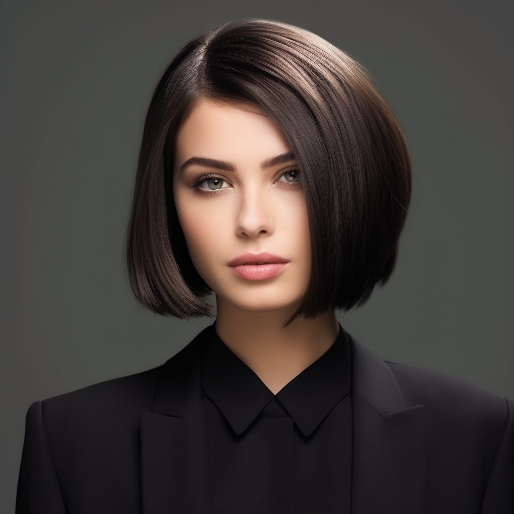 Polished Straight Layers short haircuts for straight hair
