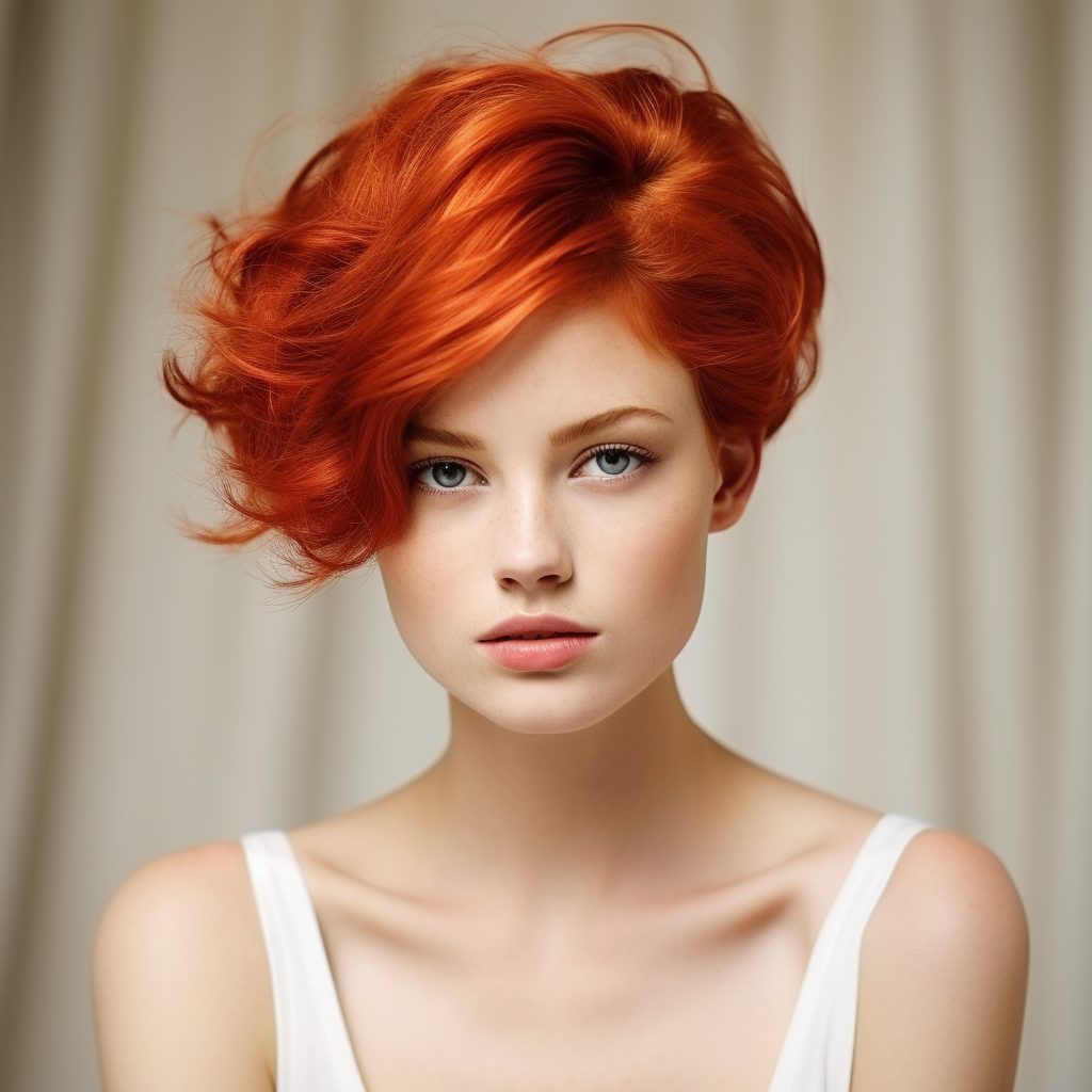 Ruby Reflections red hair color ideas for short hair