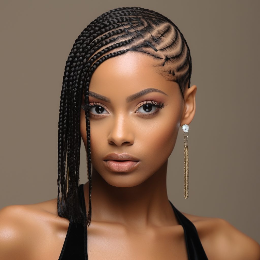 Cornrow Bob braiding hairstyles for black Women