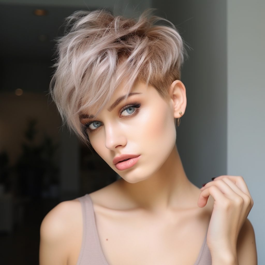 Soft Melted Pixie ombre hair short