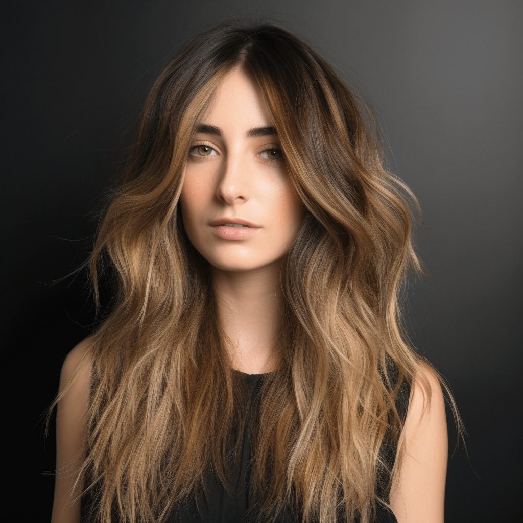 Soft and Textured Long Layers hair cut