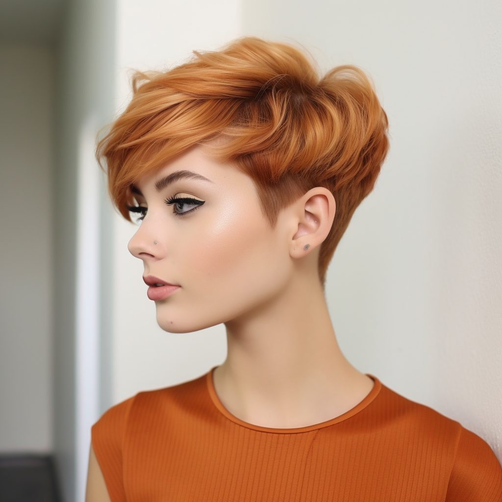 Stacked Pixie with Voluminous Crown short hairstyle for women