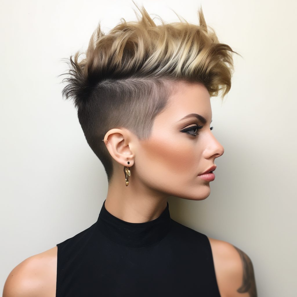  Textured Mohawk Bob hairstyle for short hair