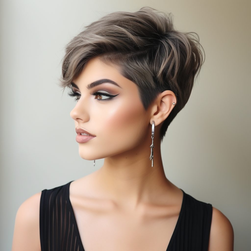 Trendy Crop Fusion girl with boy haircut