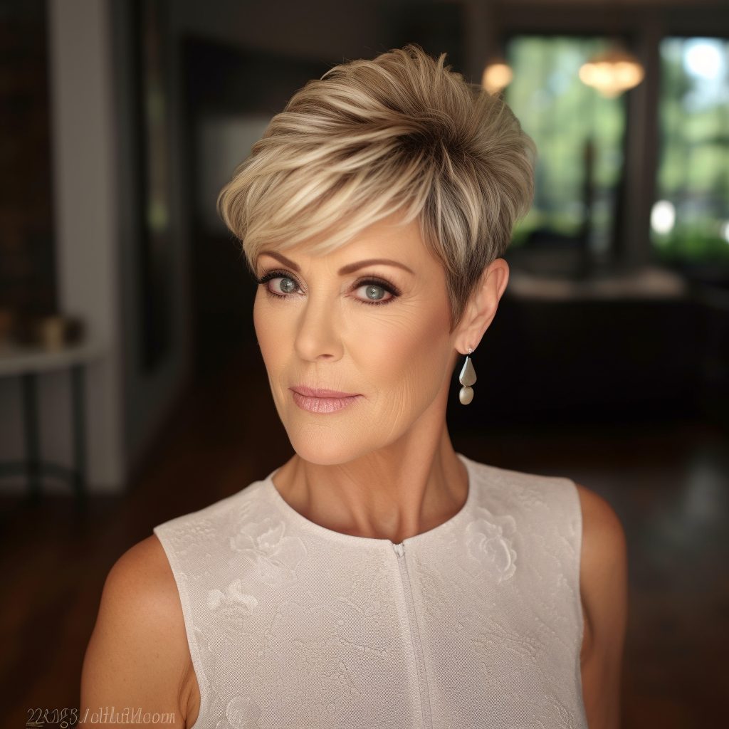 Chic Short Haircut mother bride hairstyle wedding