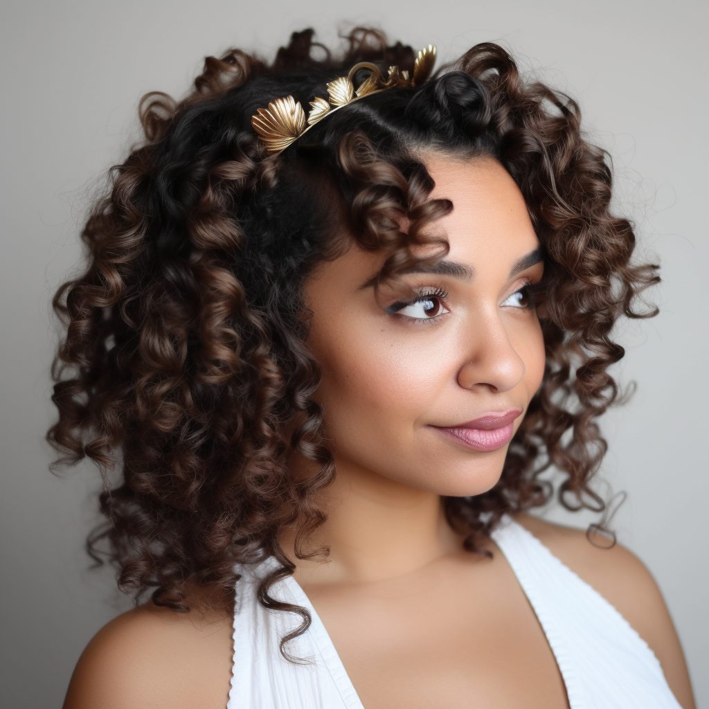Crown Twist: hairstyle for curly hair
