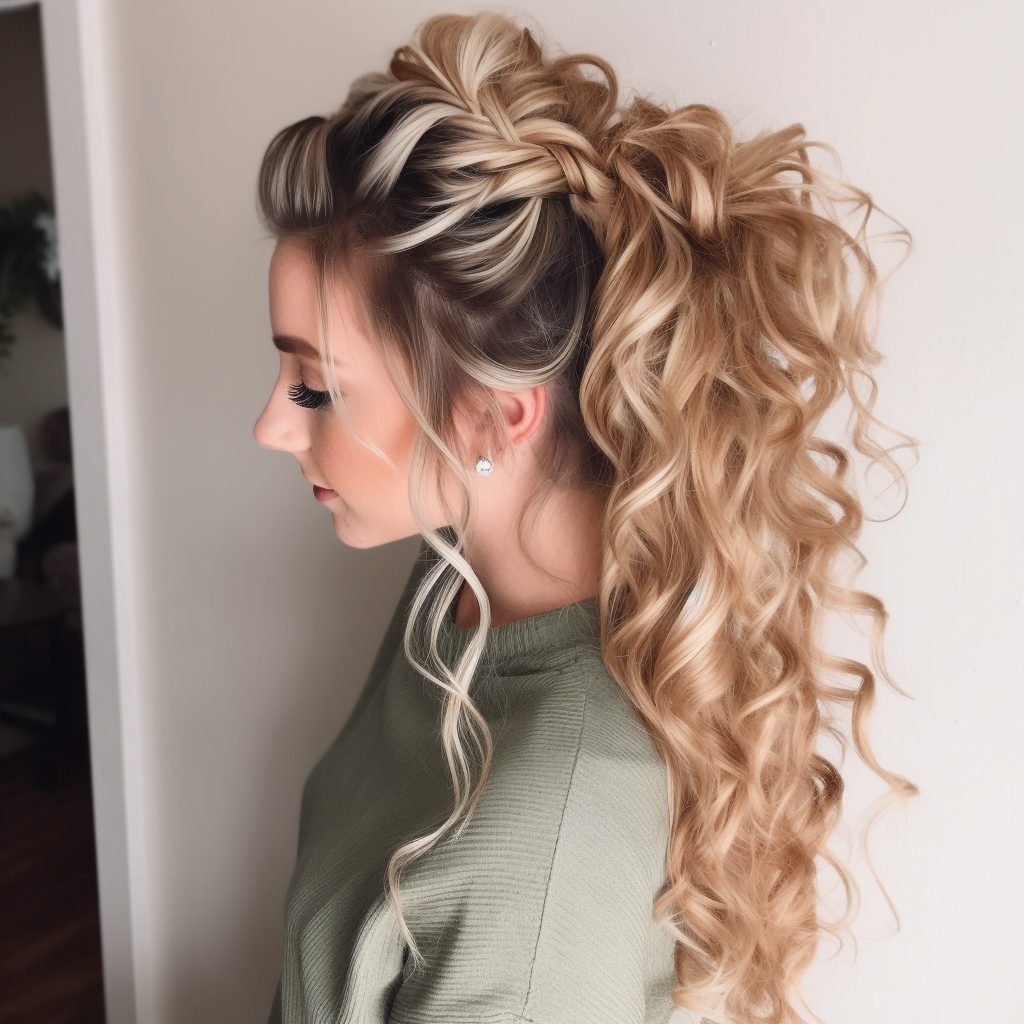Upside Down Braid: natural curly hair style