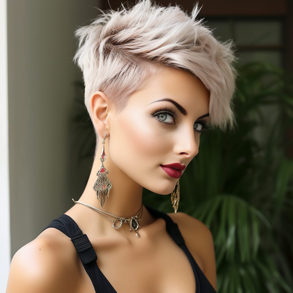 Edgy Pixie Gala short prom hairstyle