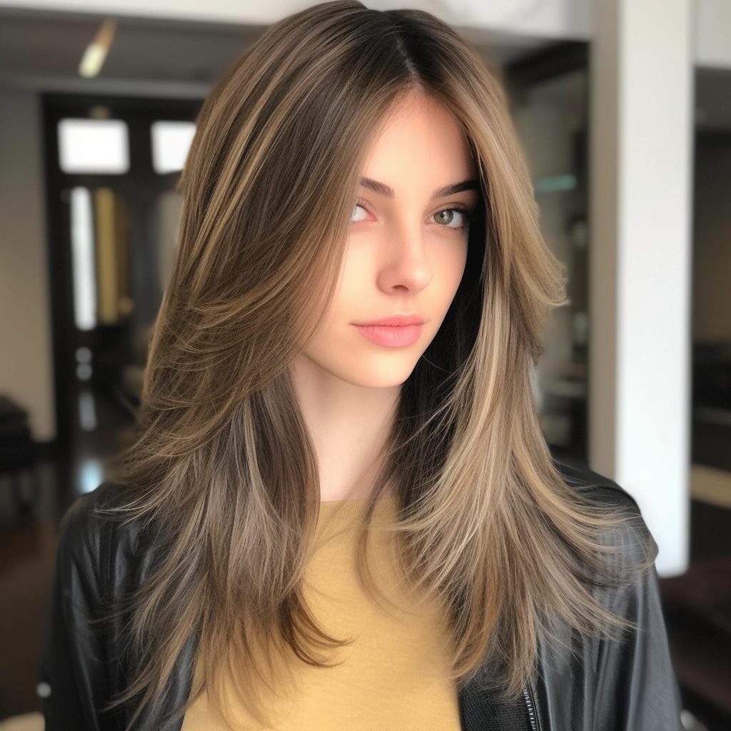 Feathered Layers For straight hair