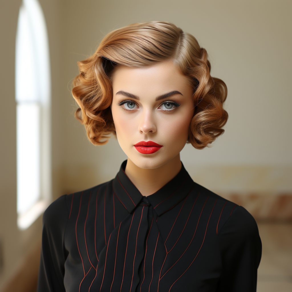 Finger Waves Crop with Side Part