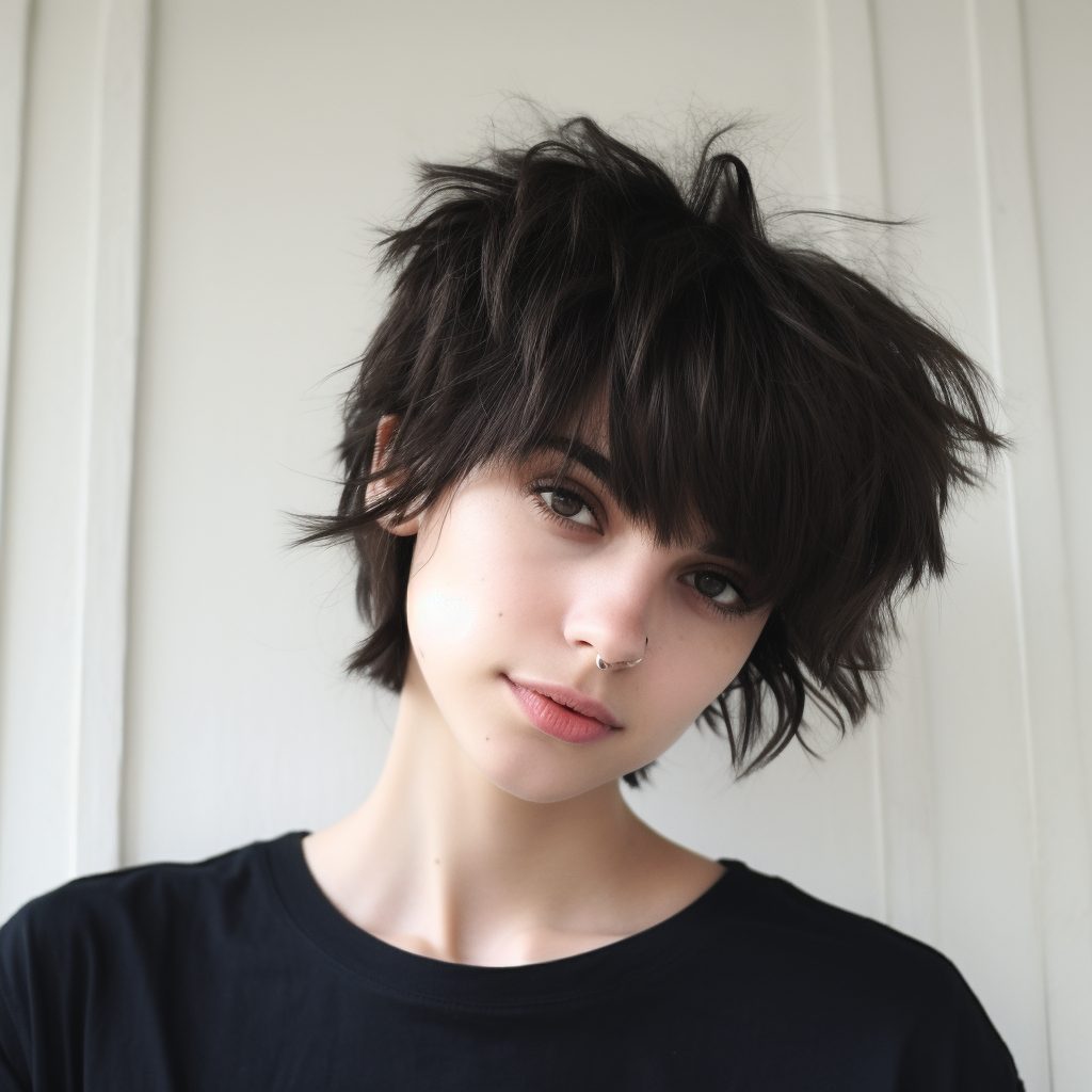 Fluid Fringe androgynous haircut