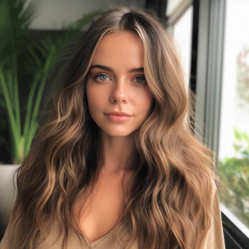 Long Beachy Waves straight hairstyle