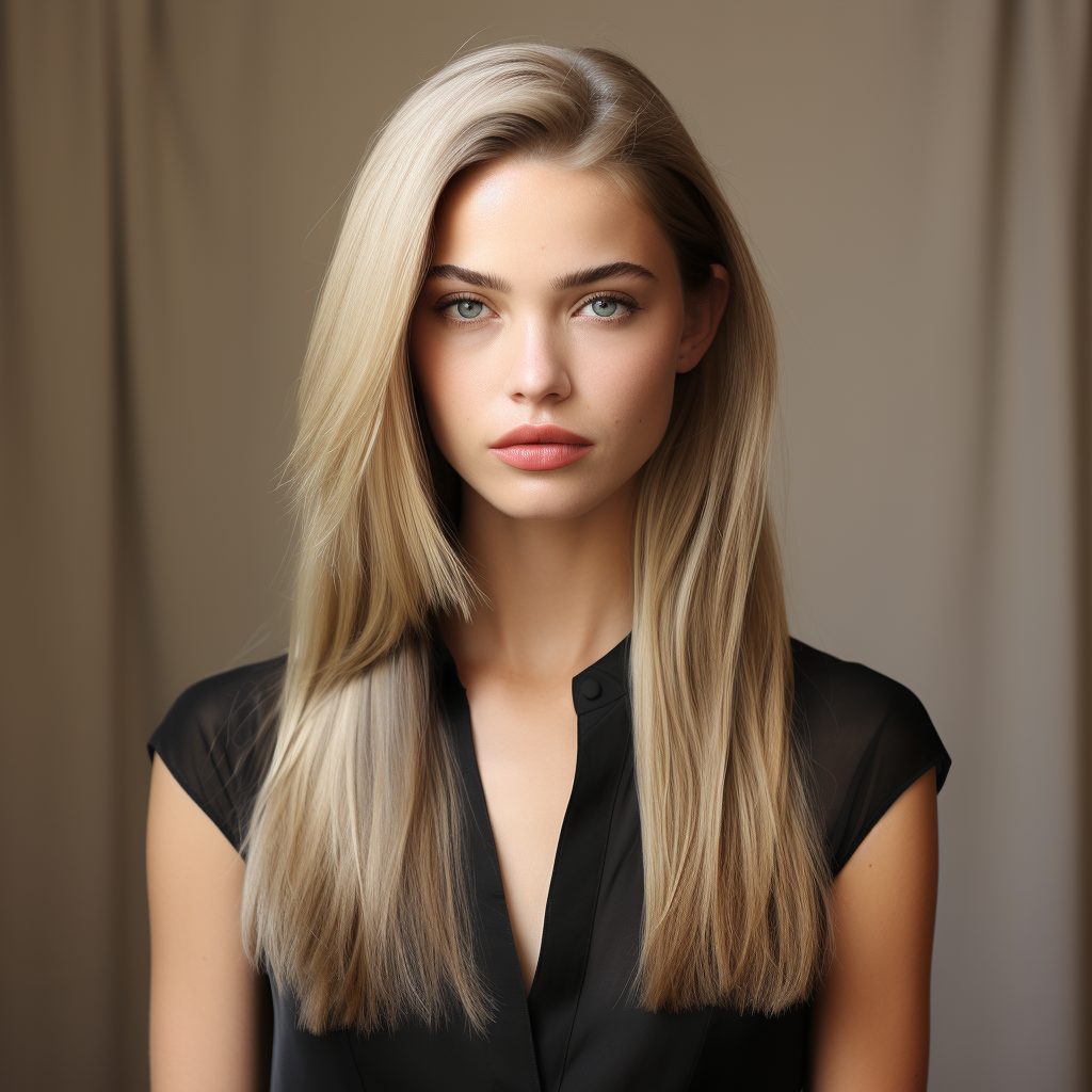 Long and Straight Glamour haircuts for square face