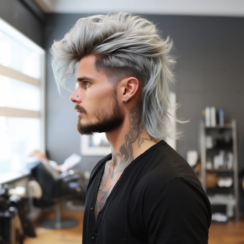 Outlawed Ombre Cut wolf haircut men