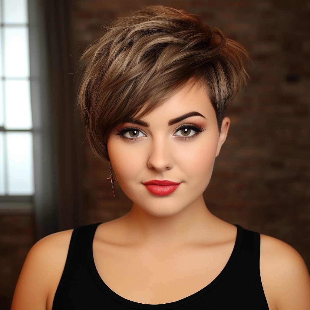 Pixie Precision For chubby face short hairstyle