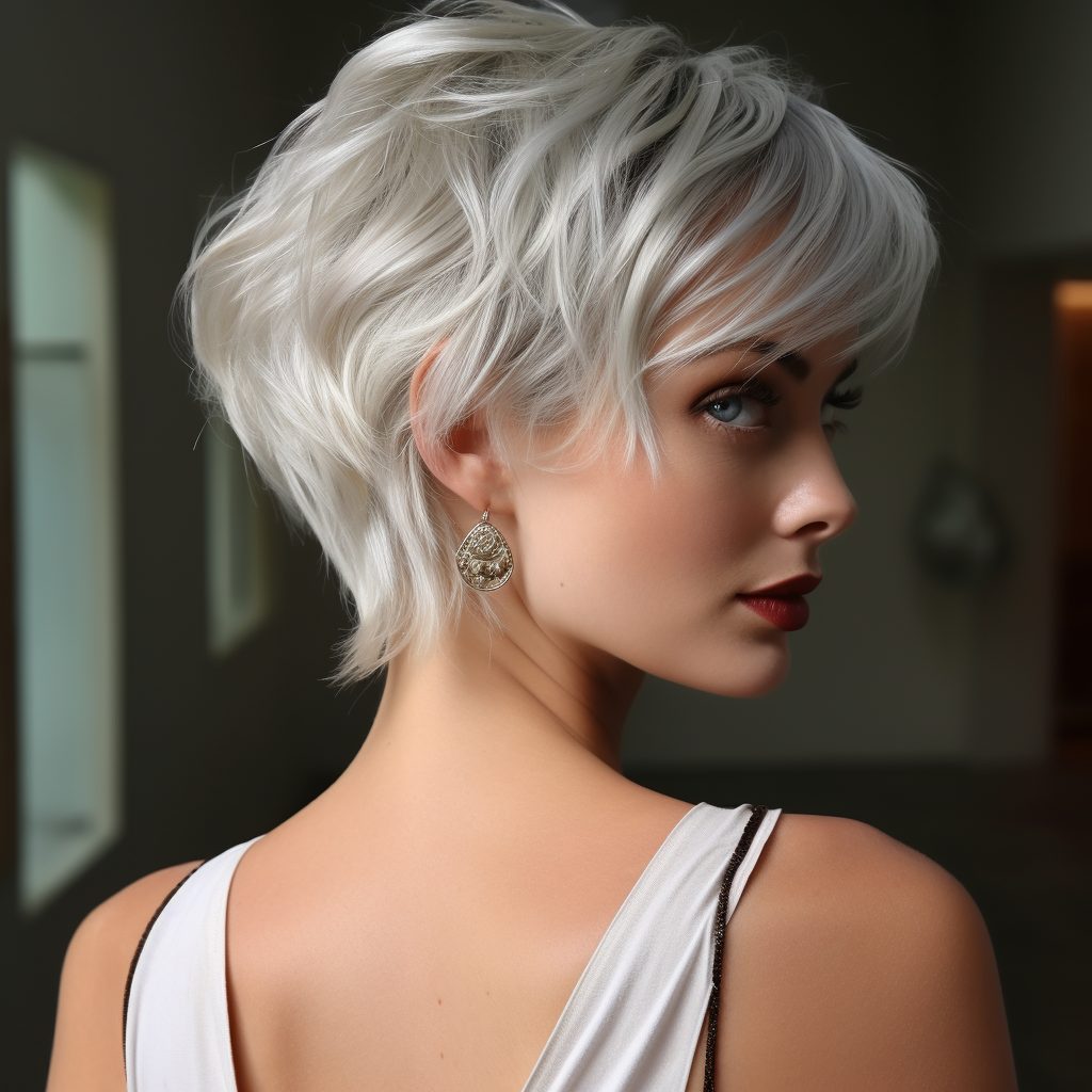 Platinum Blonde Wedge Haircut