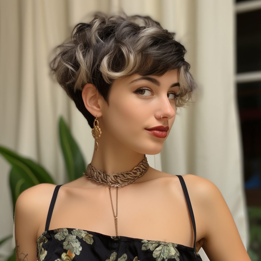 Puffed Up Pixie For Thick Short Hair