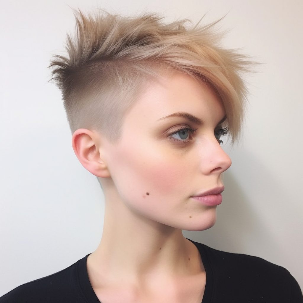 Short and Spiky Undercut: hair cut for round face