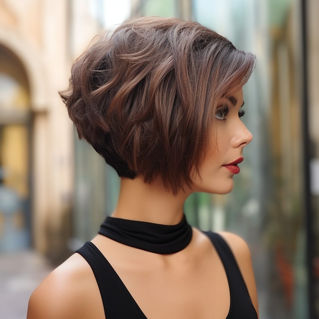 Short and Stacked Stunner Thick Short Hair