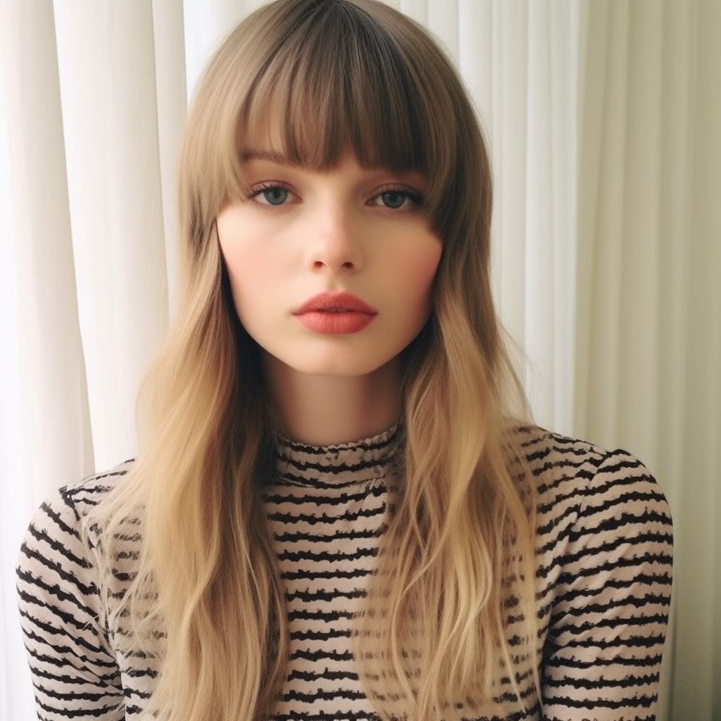 Soft Waves with Blunt Bangs: hairstyles round face
