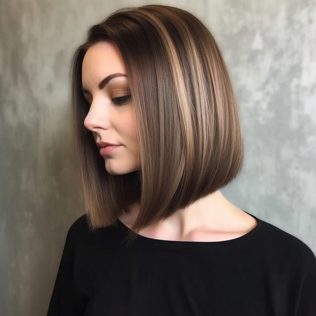Straight and Chic Lob haircut for women