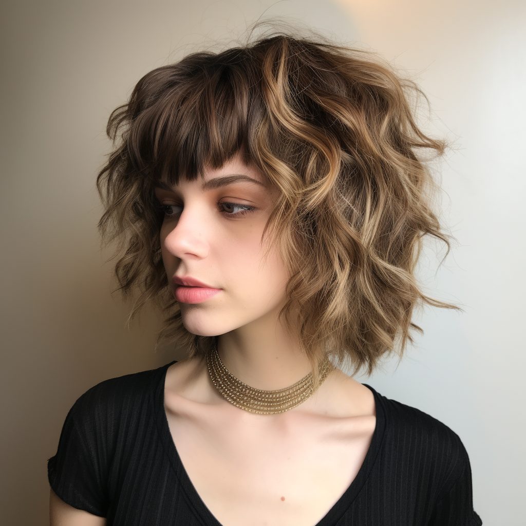 Sultry Spiral layered medium haircut