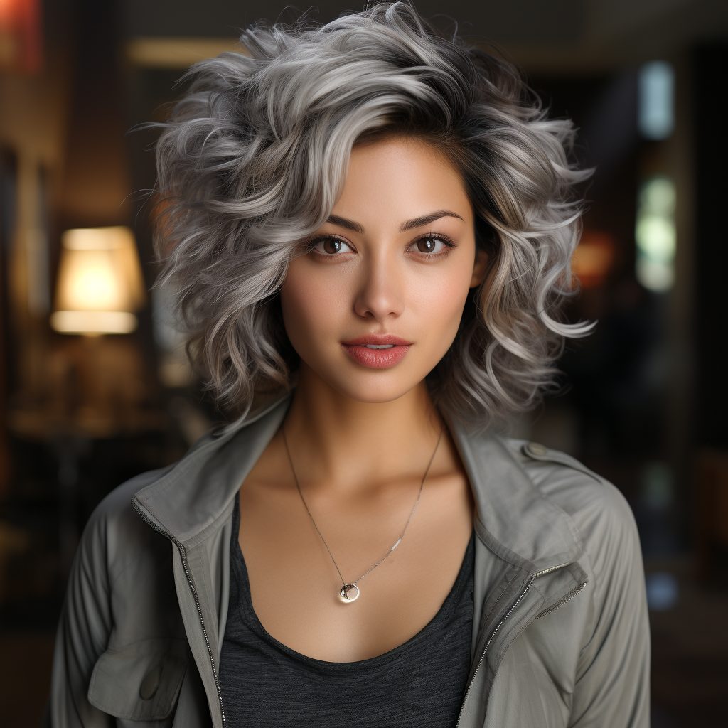 Textured Lob with Gray Hues