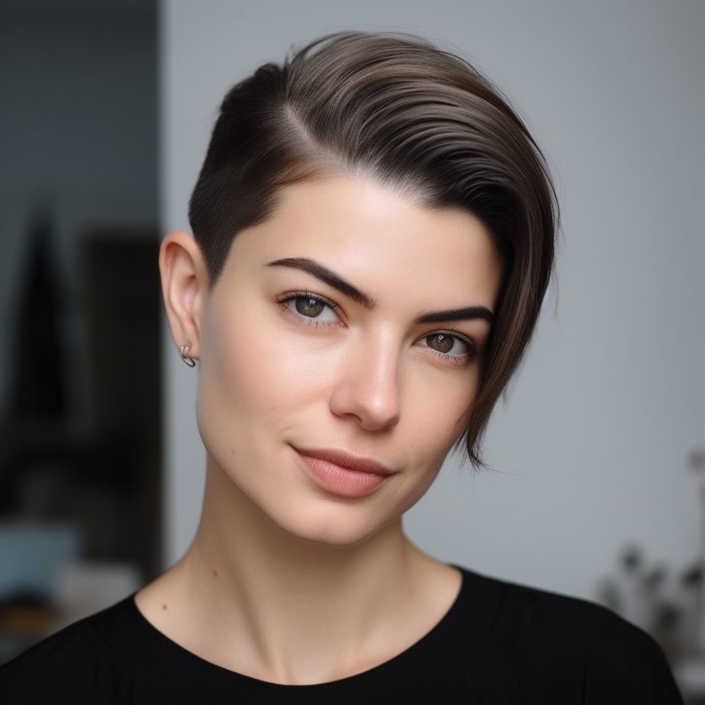 Textured Slicked-Back long shape face hairstyle