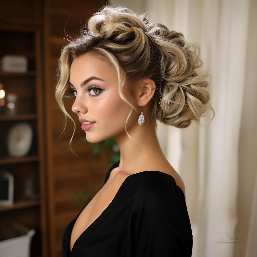 Twisted Elegance Short Prom Hairstyle