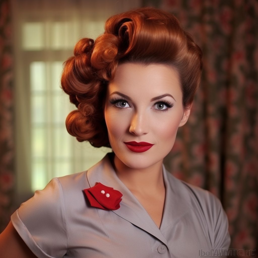 Vintage Victory Rolls mother of the groom updos