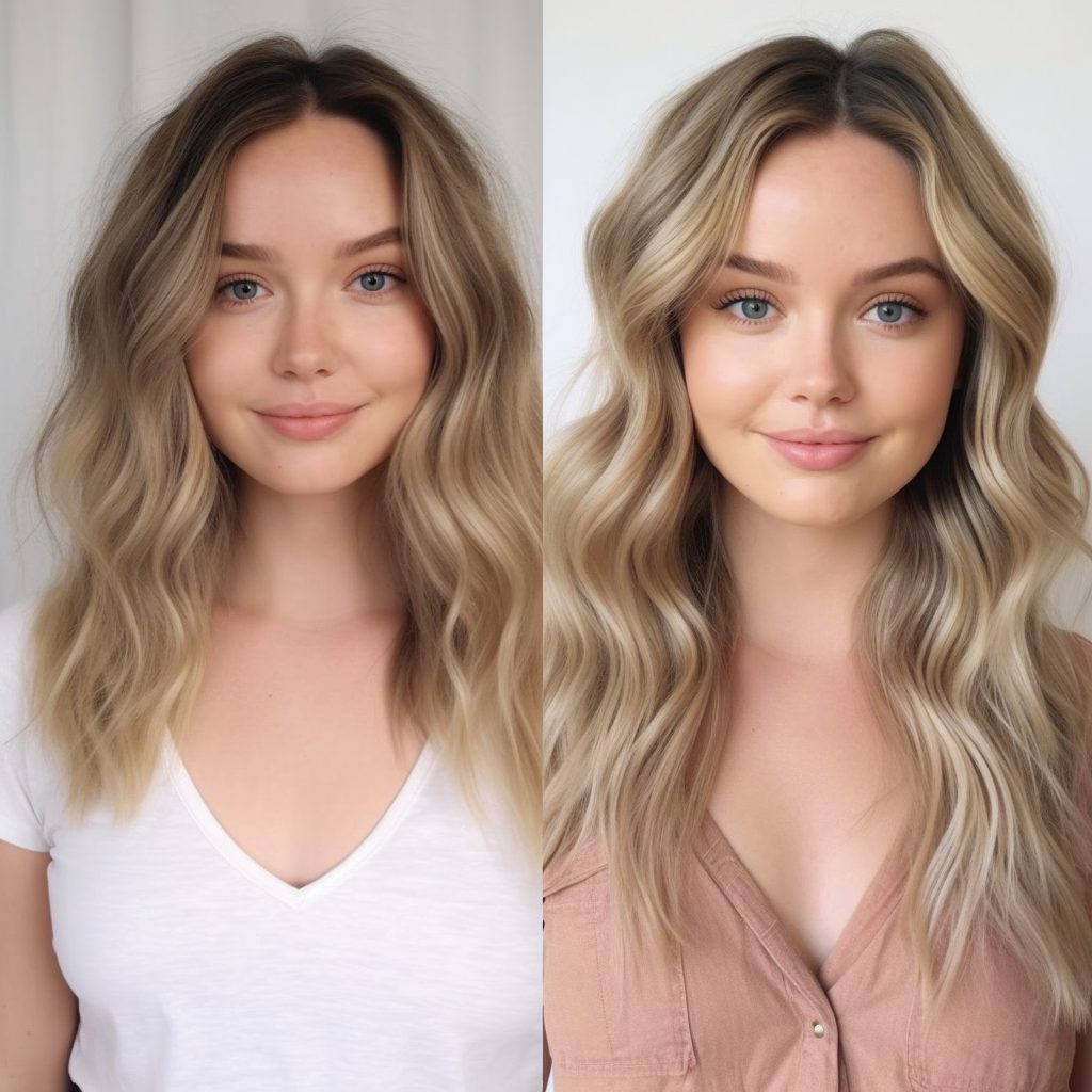 Voluminous Beachy Waves: best haircut for round face
