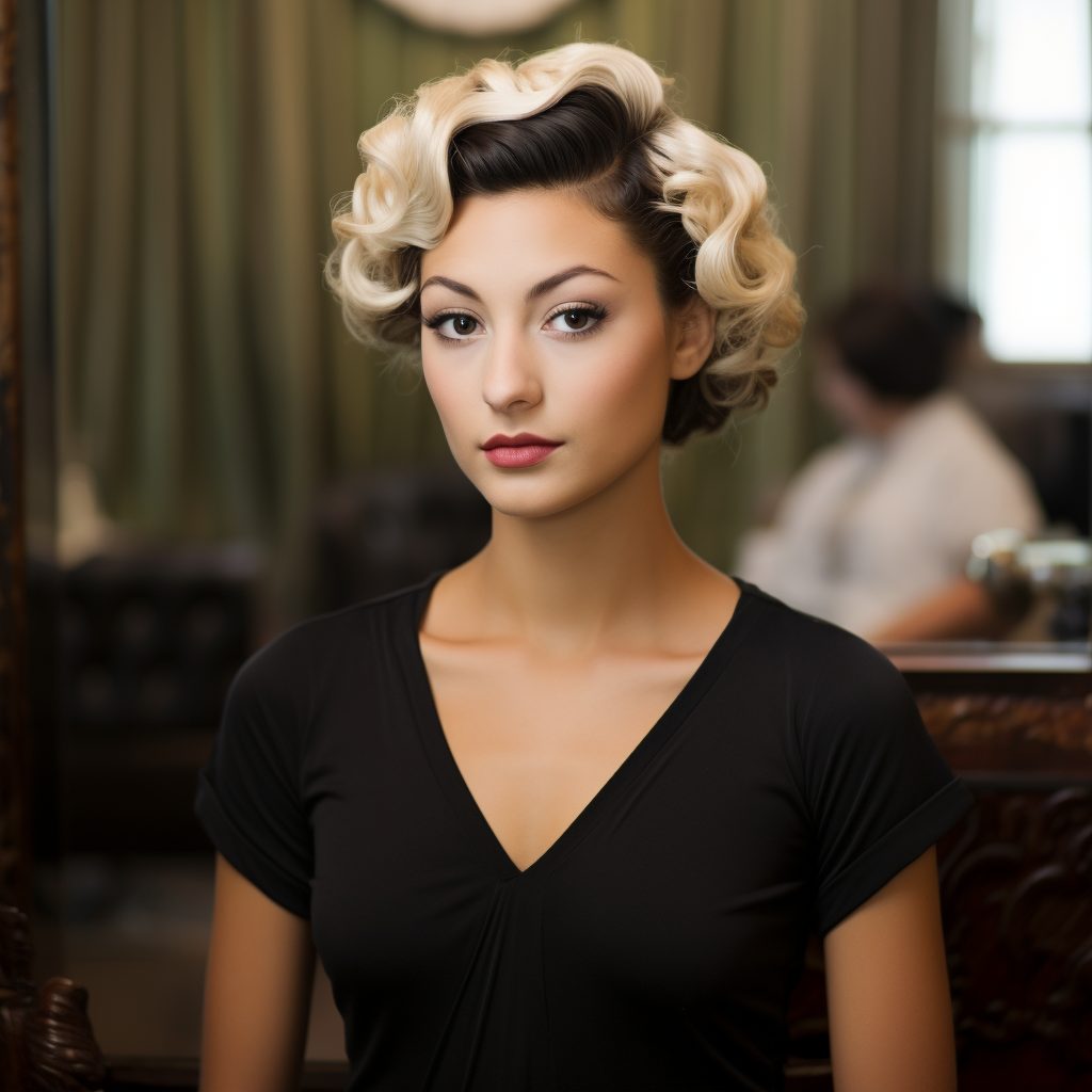updo with finger waves