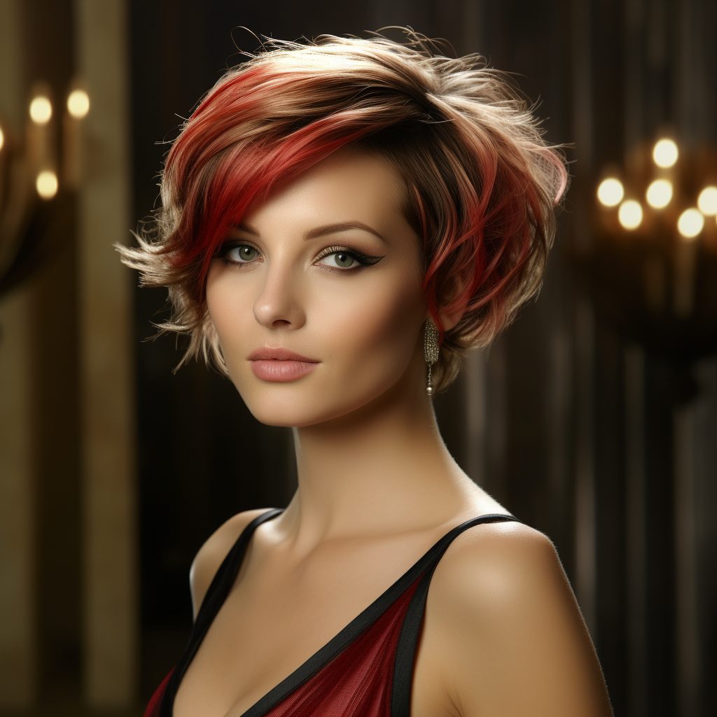 Layered Luxe short haircuts for women with round faces