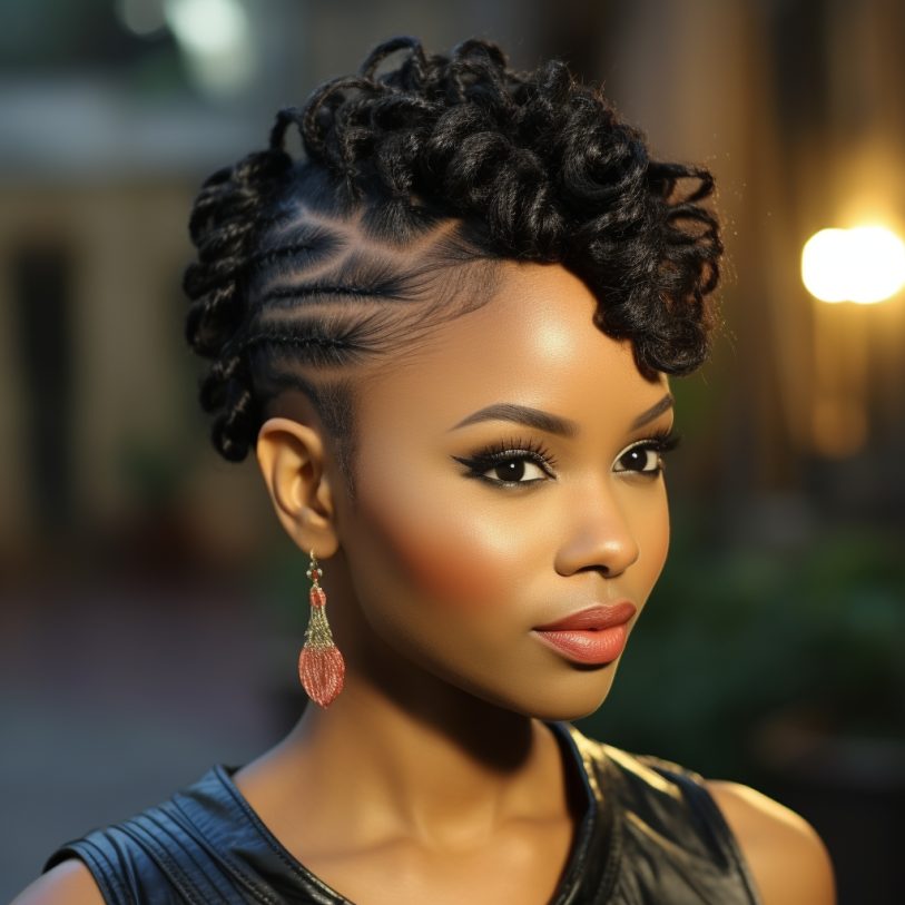 Short Hair Twisted Updo