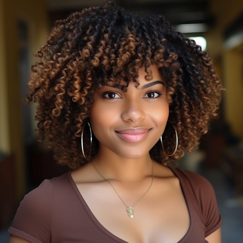 Afro with a Natural Curl